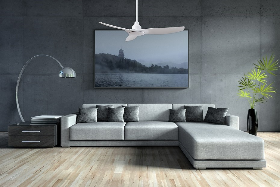 Skyfan 3 Blade DC 48'' White with Remote